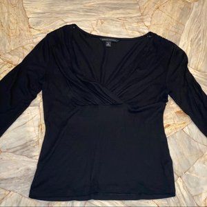 Petite V Neck 3/4 Sleeve Blouse Shirt Top Small P